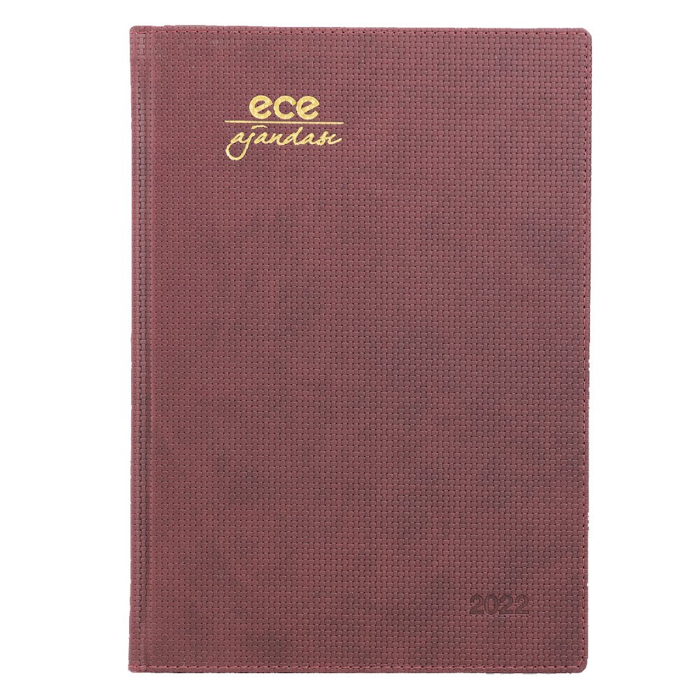 Ece Haftalık Ajanda 20X28 Çeşme NO:12 Bordo