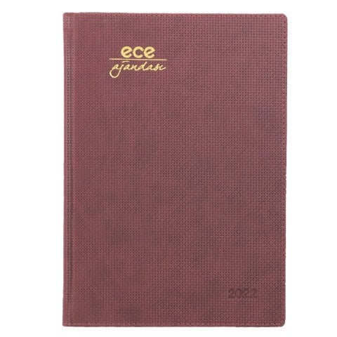Ece Haftalık Ajanda 20X28 Çeşme NO:12 Bordo