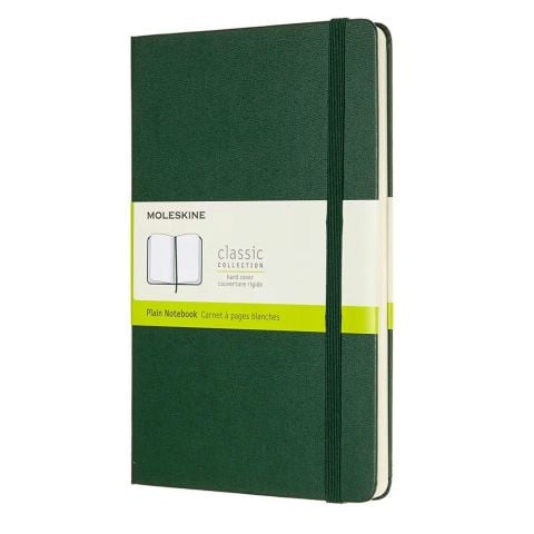 Moleskine Classic Sert Kapak Çizgisiz Defter 13X21 Mersin Yeşili
