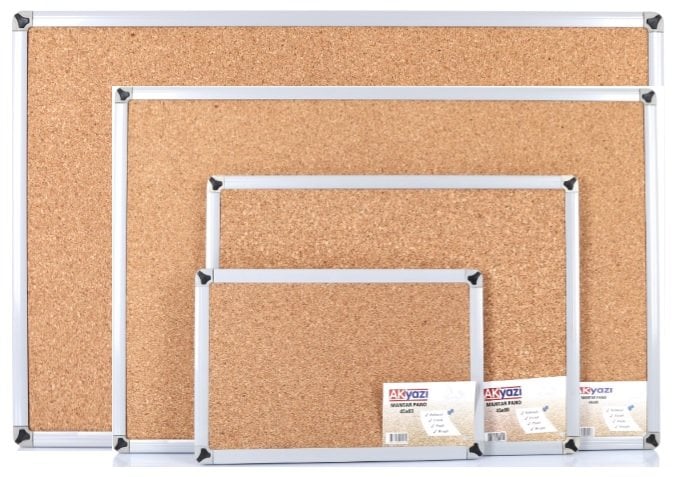 Akyazı Alüminyum Çerçeveli Mantar Pano 60x90