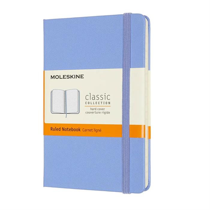 Moleskine Classic Sert Kapak Çizgili Defter 9x14 Ortanca Mavisi