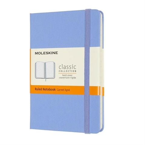 Moleskine Classic Sert Kapak Çizgili Defter 9x14 Ortanca Mavisi
