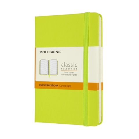 Moleskine Classic Sert Kapak Çizgili Defter 9x14 Limon Yeşili