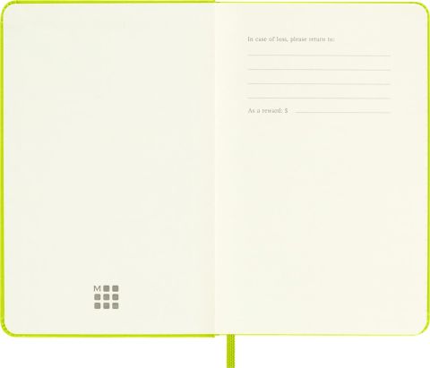 Moleskine Classic Sert Kapak Çizgili Defter 9x14 Limon Yeşili