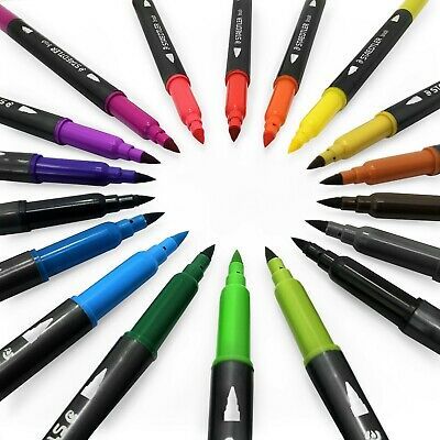 Staedtler Fırça Uçlu Keçeli Kalem Çift Uçlu 36 Renk