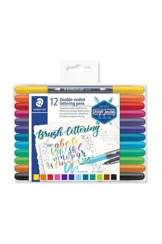Staedtler Çift Uçlu Brush Lettering Keçeli Kalem 12 Renk