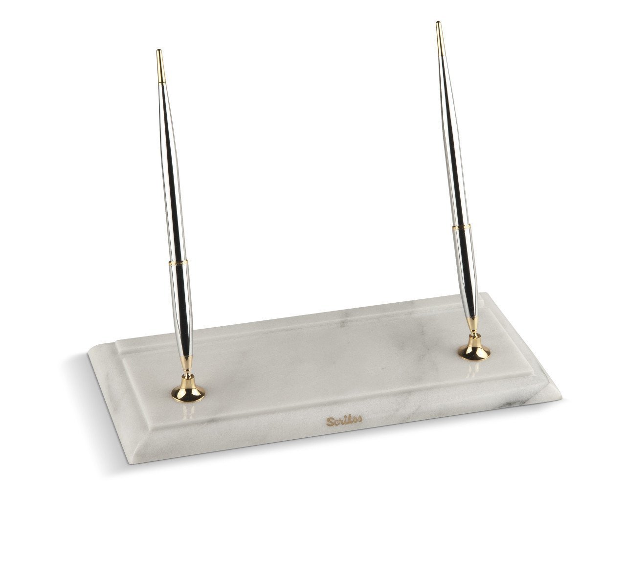 Scrikss Masa Tk Beyaz Mermerli Dolmakalem + Tükenmez Medalist