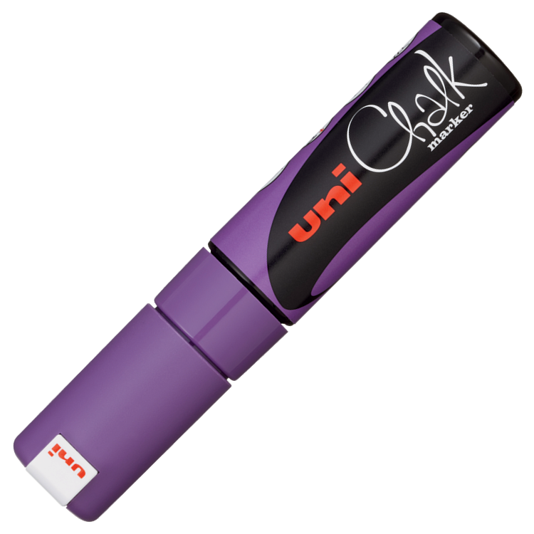 Uni CHALK 8.0 Su Bazlı Silinebilir Tahta Kalemi Mor