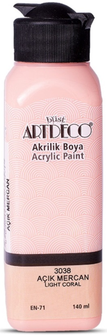 Artdeco Akrilik Boya 140 ML Açık Mercan Y-070R-3038