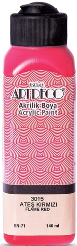 Artdeco Akrilik Boya 140 ML Ateş Kırmızı Y-070R-3015