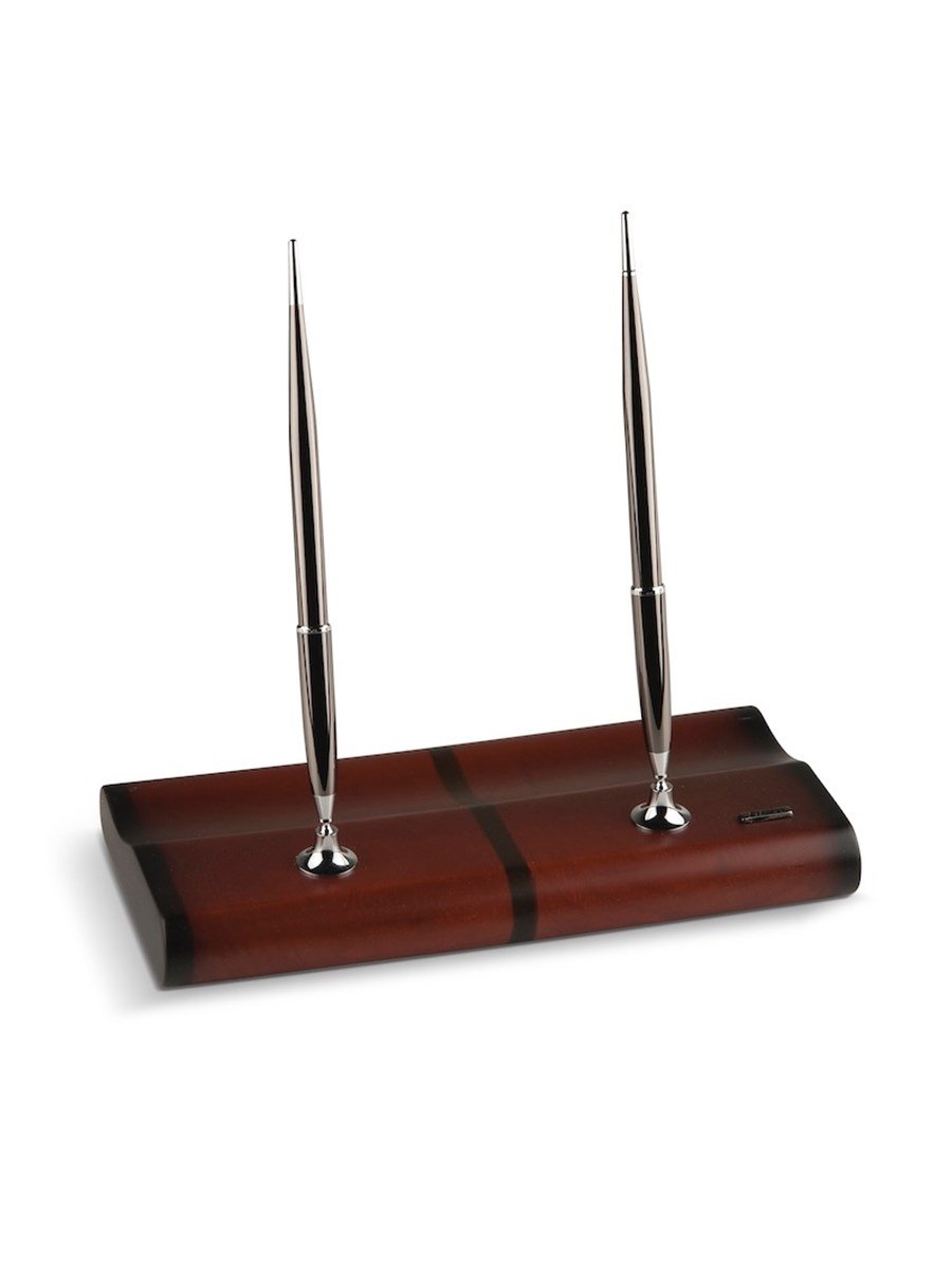 Scrikss Masa Takımı Mat Ceviz Ağacı Dolmakalem + Tükenmez Titanium