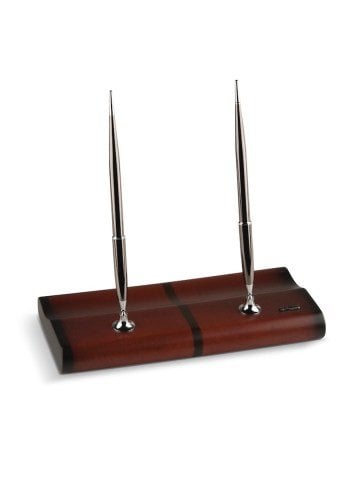 Scrikss Masa Takımı Mat Ceviz Ağacı Dolmakalem + Tükenmez Titanium