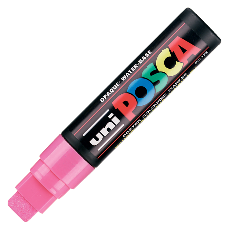 Uni POSCA 15.0 Su Bazlı Poster Markörü Pembe
