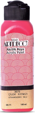 Artdeco Akrilik Boya 140 ML Çilek Kırmızı Y-070R-3675