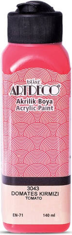 Artdeco Akrilik Boya 140 ML Domates Kırmızı Y-070R-3043