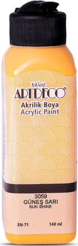 Artdeco Akrilik Boya 140 ML Güneş Sarı Y-070R-3059
