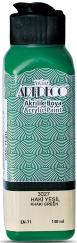 Artdeco Akrilik Boya 140 ML Haki Yeşil Y-070R-3027