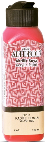 Artdeco Akrilik Boya 140 ML Kadife Kırmızı Y-070R-3019