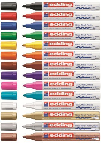 Edding 750 Tam Örtücü Boya Markörü Gümüş