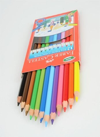 Faber Castell Karton Kutu Boya Kalemi 12 Renk Tam Boy