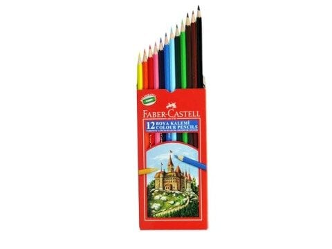 Faber Castell Karton Kutu Boya Kalemi 12 Renk Tam Boy