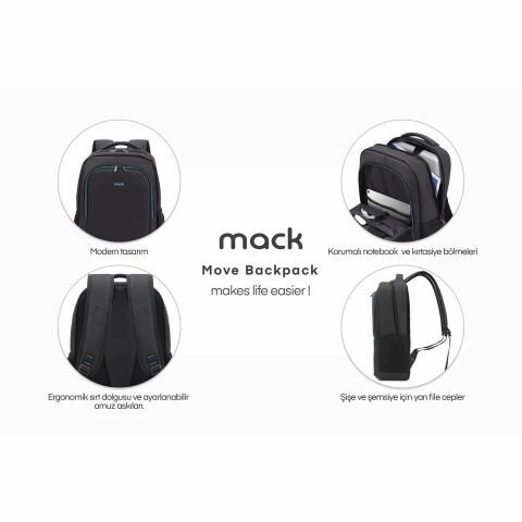 Mack MCC-406 Bilgisayar Sırt Çantası 15.6”