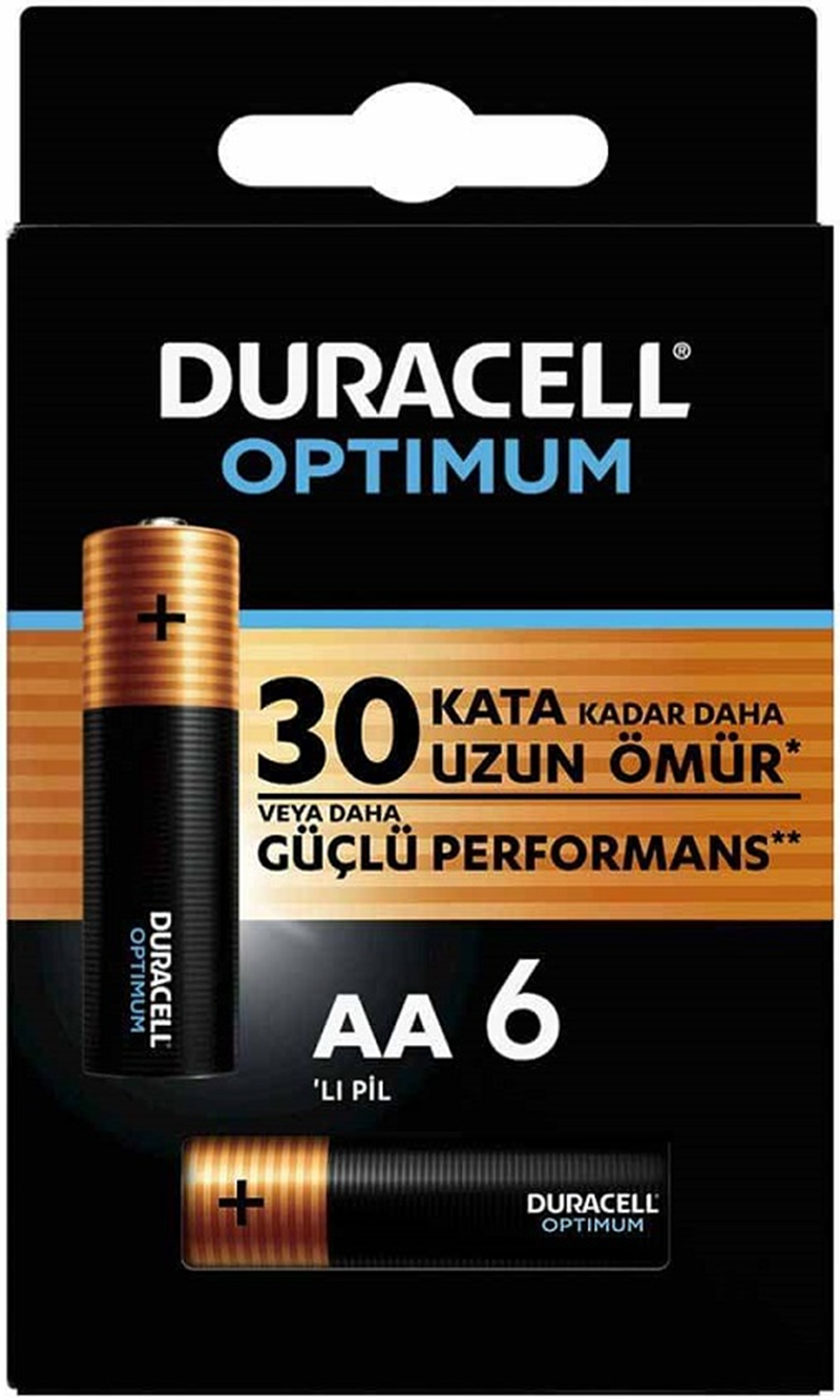 Duracell Optimum AA Kalem Pil 6'lı Kart