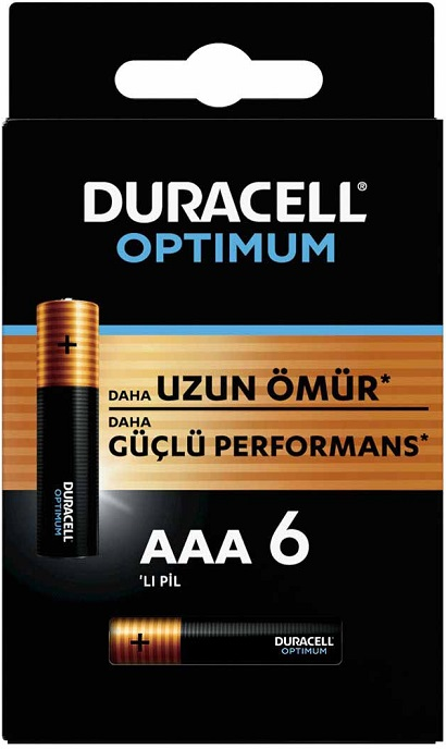 Duracell Optimum AAA Kalem Pil 6'lı Kart
