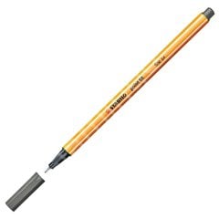 Stabilo Point 88 İnce Uçlu Keçeli  Kalem Koyu Gri