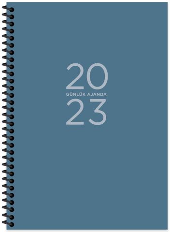 Keskin Color 2023 Günlük Spiralli Ajanda 17x24 Mavi
