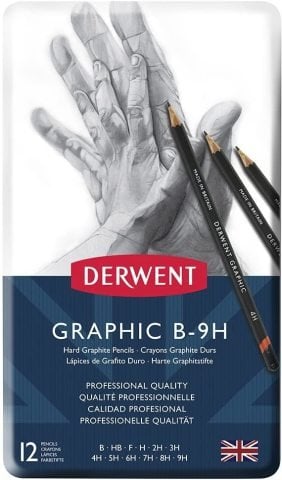 Derwent Graphic Hard Dereceli Kurşun Kalem B-9H 12\'li