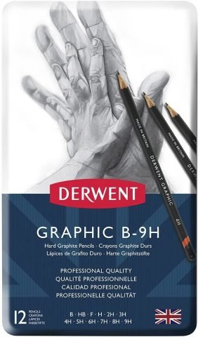 Derwent Graphic Hard Dereceli Kurşun Kalem B-9H 12\'li