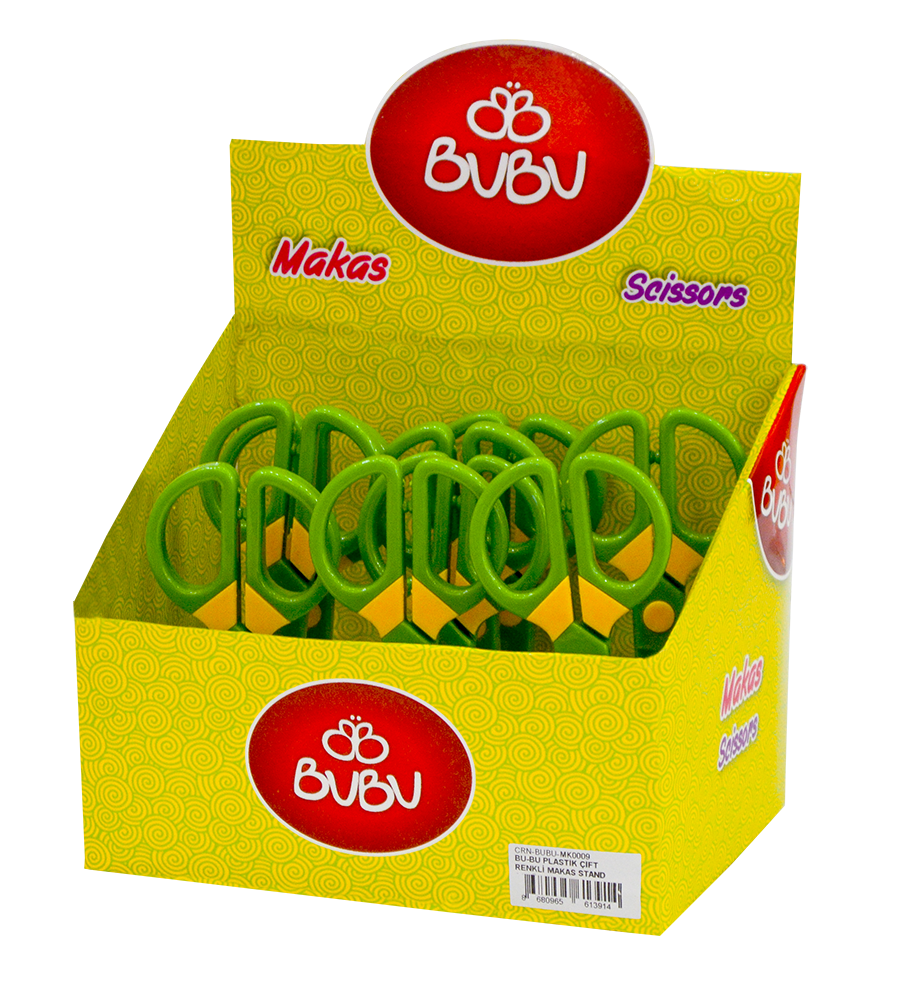 Bu-Bu Plastik Çift Renk Makas