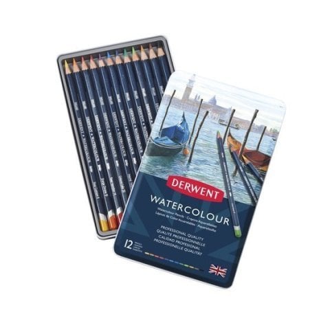 Derwent Watercolour 12 Renk Sulu Boya Kalemi
