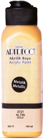 Artdeco Akrilik Boya 140 ML Metalik Altın Y-071R-3721