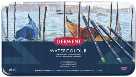 Derwent Watercolour 36 Renk Sulu Boya Kalemi