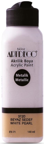 Artdeco Akrilik Boya 140 ML Metalik Beyaz Sedef Y-071R-3720