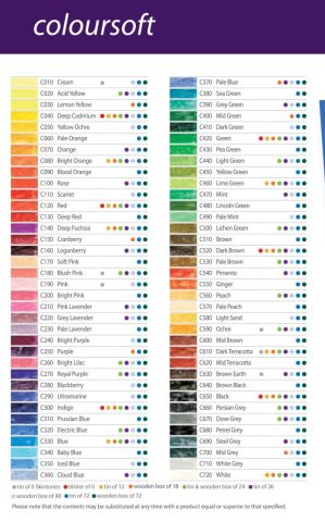 Derwent Coloursoft Kuru Boya 36 Renk