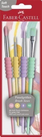 Faber Castell Soft Touch Fırça Seti Pastel 4'lü