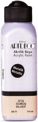 Artdeco Akrilik Boya 140 ML Metalik Gümüş Y-071R-3722