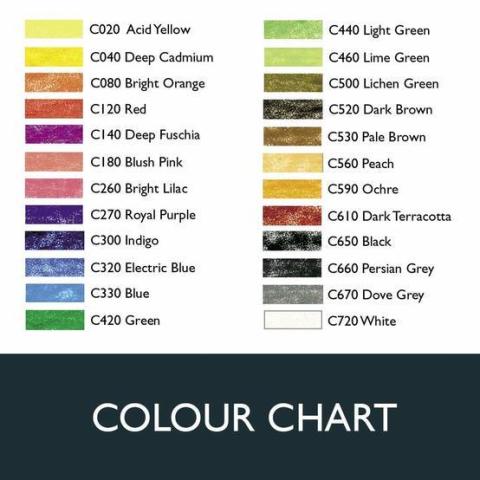 Derwent Coloursoft Kuru Boya 24 Renk