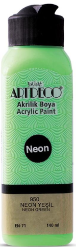 Artdeco Akrilik Boya 140 ML Neon Yeşil Y-070R-950