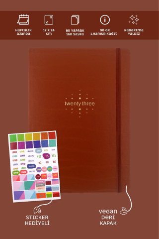 Victoria's Journals 2023 Haftalık Ajanda 17x24 Taba