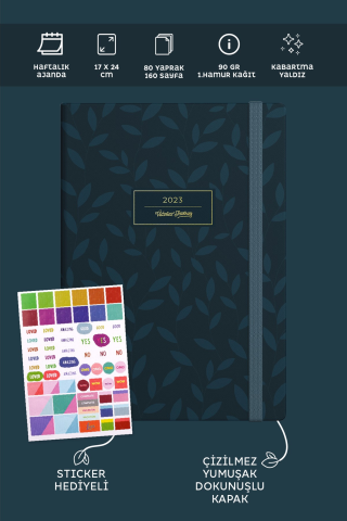 Victoria's Journals 2023 Haftalık Ajanda 17x24