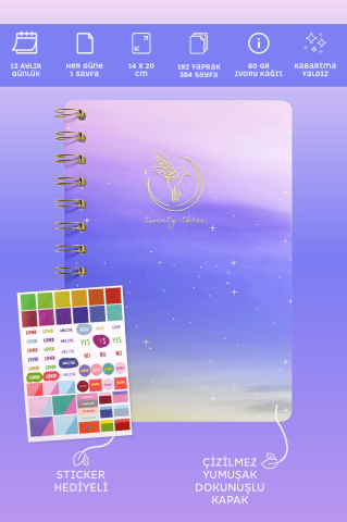 Victoria's Journals 2023 Günlük Spiralli Ajanda 14x20