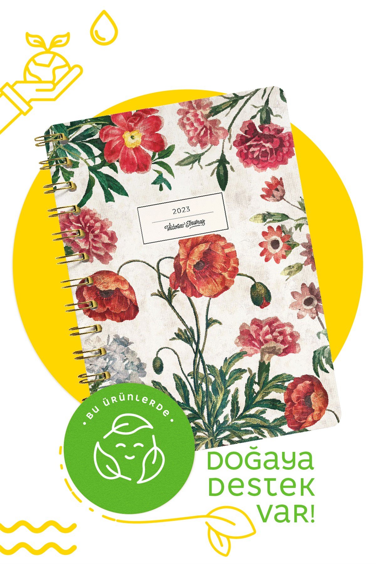 Victoria's Journals 2023 Günlük Spiralli Ajanda 14x20