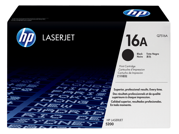 HP 16A Siyah Orijinal LaserJet Toner Kartuşu (Q7516A)