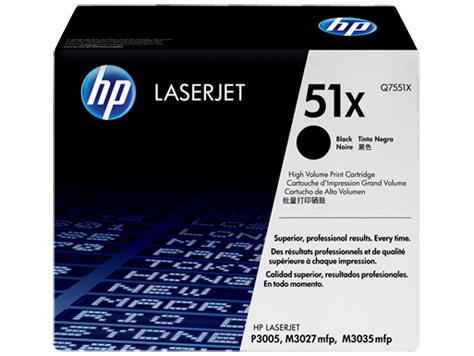 HP 51X Yüksek Kapasiteli Siyah Orijinal LaserJet Toner Kartuşu (Q7551X)
