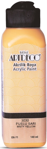 Artdeco Akrilik Boya 140 ML Puslu Sarı Y-070R-3030
