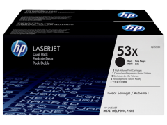 HP 53X 2-pack High Yield Black Original LaserJet Toner Cartridges (Q7553XD)